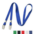 3/8" Open-Ended Lanyard with 2 Bulldog Clips
